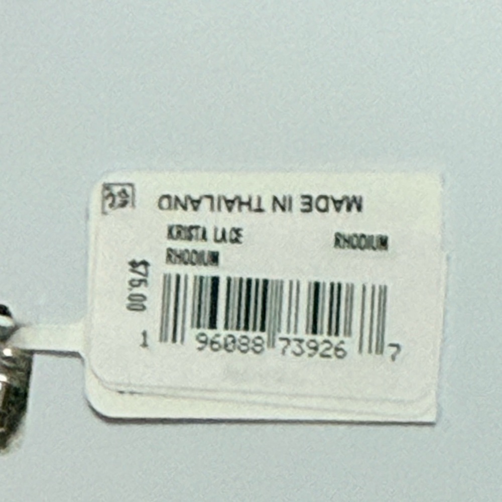 NWT Kendra Scott Krista Lace Silver Huggie Earrings - Picture 8 of 8